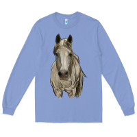 Colony Blue horse Long Sleeve Tee - RanaPortraitStore
