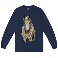 Navy horse Long Sleeve Tee - RanaPortraitStore