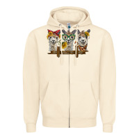Sandshell 3 alpacas Zipper Hoodie - BarkalooDesign