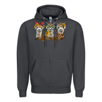 Smoke 3 alpacas Zipper Hoodie - BarkalooDesign