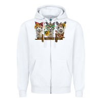 White 3 alpacas Zipper Hoodie - BarkalooDesign