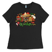 Black cinco de mayo postal worker Ladies Tee - CowGirlArtShop