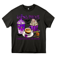 Asphalt Hocus Pocus I Need Coffee to Focus Heavy Core Tee - texasbilliewilder