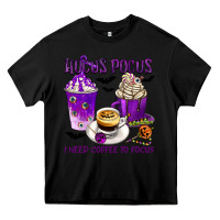 Black Hocus Pocus I Need Coffee to Focus Heavy Core Tee - texasbilliewilder