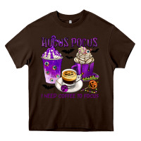 Hocus Pocus I Need Coffee To Focus Heavy Core Tee | Teevron