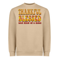 Mushroom thankful blessed and kind of a mess Heavyweight Sweatshirt - BarkalooDesign
