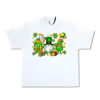 White St. Patrick's Day gnomes Urban Heavy Tee - OliviaCreatesArt