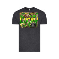 Vintage Black All you need is coffee and lucky St. Patrick's Vintage Tee - HowdyJamesFarm