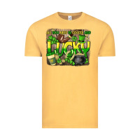 Vintage Mustard All you need is coffee and lucky St. Patrick's Vintage Tee - HowdyJamesFarm