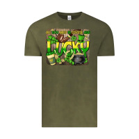 Vintage Olive All you need is coffee and lucky St. Patrick's Vintage Tee - HowdyJamesFarm