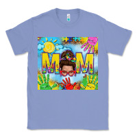 Colony Blue Messy bun Autism mom 20oz skinny tumbler Classic Tee - TumblerDesignByShophia