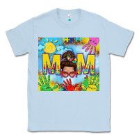 Dusty Blue Messy bun Autism mom 20oz skinny tumbler Classic Tee - TumblerDesignByShophia