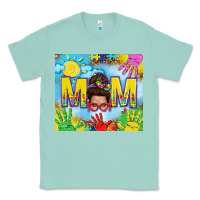 Seafoam Messy bun Autism mom 20oz skinny tumbler Classic Tee - TumblerDesignByShophia