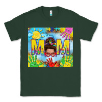 Sports Green Messy bun Autism mom 20oz skinny tumbler Classic Tee - TumblerDesignByShophia