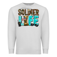 Dove Grey soldier  life Premium Sweatshirt - AdoDesignShop