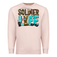 Pale Pink soldier  life Premium Sweatshirt - AdoDesignShop