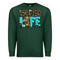 Sports Green soldier  life Premium Sweatshirt - AdoDesignShop