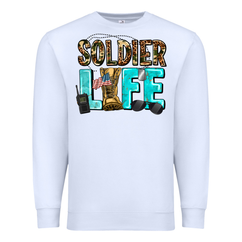 Soldier  Life Premium Sweatshirt by AdoDesignShop | Teevron
