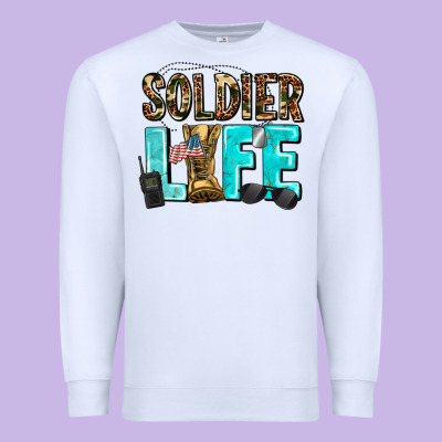 Soldier  Life Premium Sweatshirt Designed By Adodesignshop