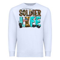 White soldier  life Premium Sweatshirt - AdoDesignShop