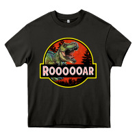 Asphalt t rex roaring Heavy Core Tee - RanaPortraitStore