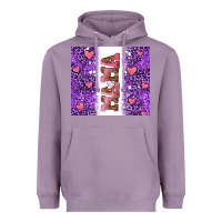 Lavender purple leopard pink mama hearts Heavyweight Hoodie - AdoDesignShop