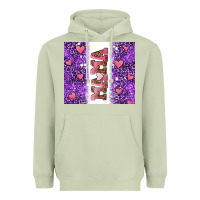 Matcha purple leopard pink mama hearts Heavyweight Hoodie - AdoDesignShop