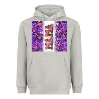 Moon Dust purple leopard pink mama hearts Heavyweight Hoodie - AdoDesignShop