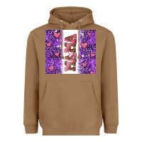 Toasted Coconut purple leopard pink mama hearts Heavyweight Hoodie - AdoDesignShop