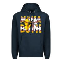 Navy Mama Of Both Premium Hoodie - CowhideDigitalArt