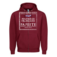 Burgundy papeete tahiti passport stamp vacation travel t shirt Zipper Hoodie - maiPhamDesign
