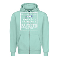 Seafoam papeete tahiti passport stamp vacation travel t shirt Zipper Hoodie - maiPhamDesign