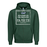 Sports Green papeete tahiti passport stamp vacation travel t shirt Zipper Hoodie - maiPhamDesign