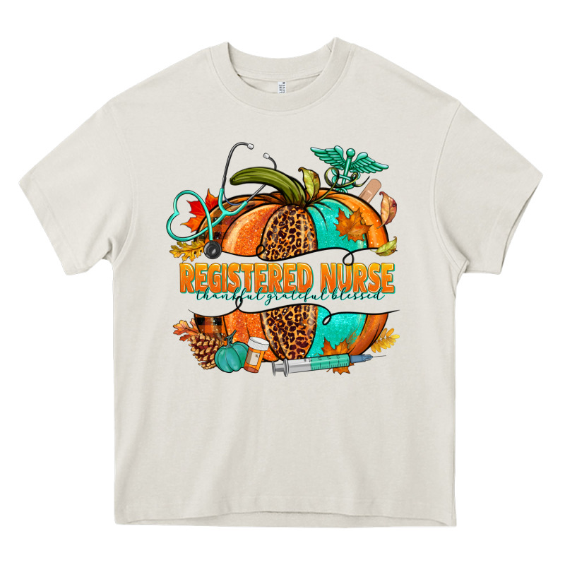 Registered Nurse Pumpkin Heavy Core Tee by NancyCooperArtShop | Teevron