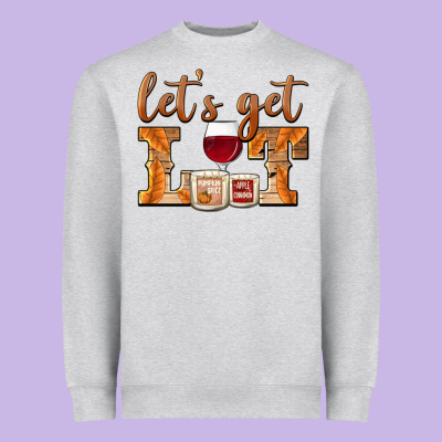 Let's Get Lit Candles Heavyweight Sweatshirt Designed By Barkaloodesign