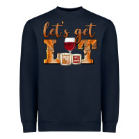 Navy let's get lit candles Heavyweight Sweatshirt - BarkalooDesign