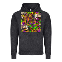 Vintage Black mardi gras leopard horse seamless pattern Vintage Hoodie - FaDigitalArtStudio