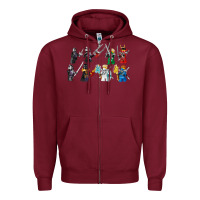 Burgundy ninjago Zipper Hoodie - maiPhamDesign