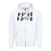 White ninjago Zipper Hoodie - maiPhamDesign