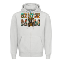 Dove Grey show mom suffolk sheep black sheep Zipper Hoodie - BarkalooDesign