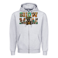 Heather Grey show mom suffolk sheep black sheep Zipper Hoodie - BarkalooDesign