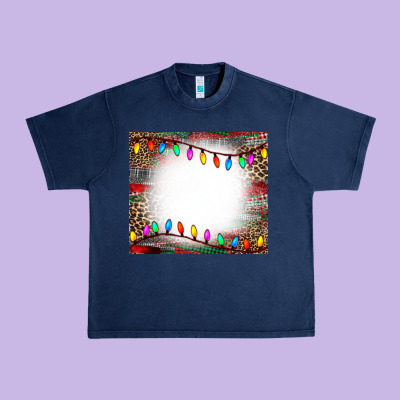 Christmas Bleach Effect Tumler Urban Heavy Tee Designed By Cowcowdesign