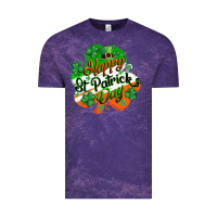 Cloud Purple Happy St. Patrick's Day Vintage Tee - CowGirlArtShop