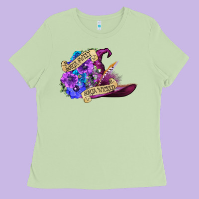 Sorta Sweet Sorta Wicked Ladies Tee Designed By Cowgirlartshop