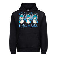 Black snowman hello winter Urban Hoodie - JahusDesignShop