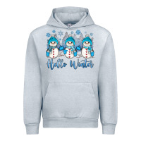 Heather Grey snowman hello winter Urban Hoodie - JahusDesignShop