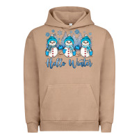 Pigment Burro snowman hello winter Urban Hoodie - JahusDesignShop