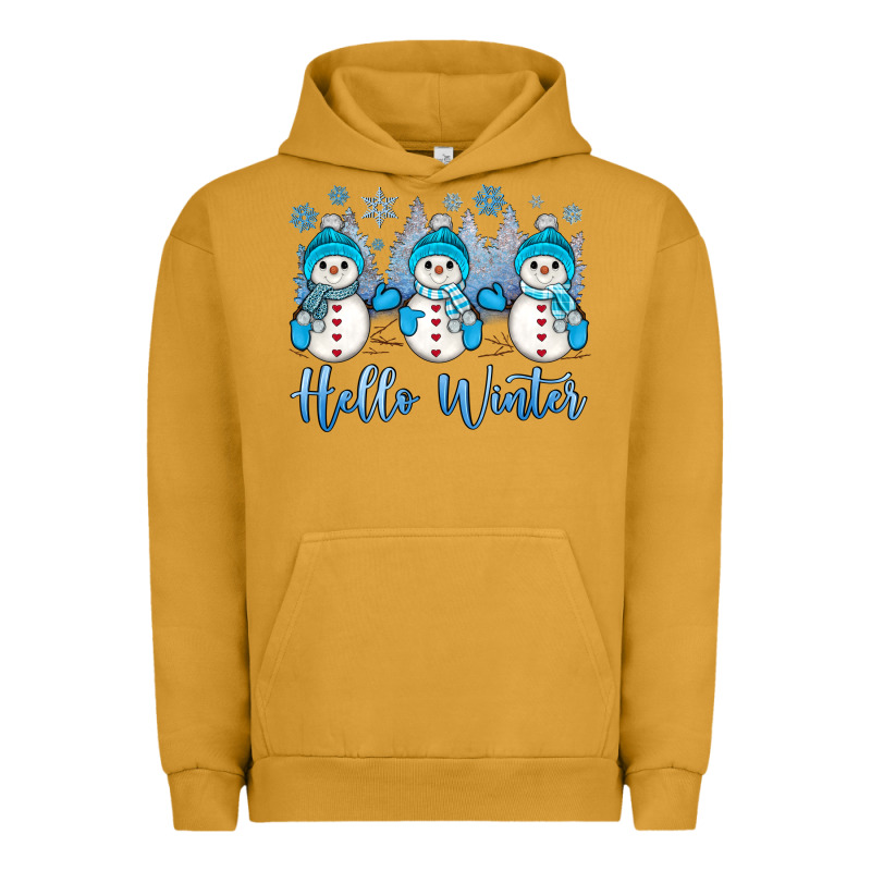 Snowman Hello Winter Urban Hoodie by JahusDesignShop | Teevron
