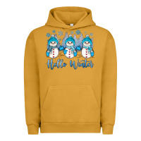 Pigment Peanut Butter snowman hello winter Urban Hoodie - JahusDesignShop