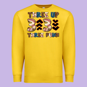 Three Up Three Down Premium Sweatshirt Designed By Adodesignshop